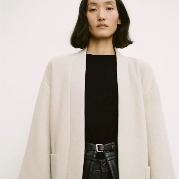 MANTECO MINIMALIST COAT WITH  WOOL ZW COLLECTION - Picture 3 of 11